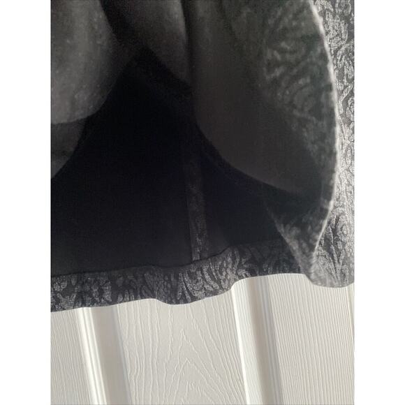 Loft Women's 10 Gray Fit and Flare Gray Jaquard Skirt Corpcore Academia - Picture 4 of 7